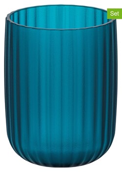 Wenko Kubki łazienkowe (2 szt.) &quot;Agropoli&quot; w kolorze morskim  - wys. 10 x Ø 7,5 cm ze sklepu Limango Polska w kategorii Dozowniki do mydła - zdjęcie 187754927