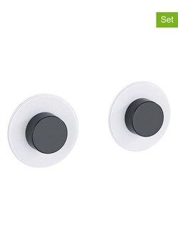 Wenko Haczyki ścienne (2 szt.) &quot;Static-Loc®&quot; w kolorze czarnym - Ø 6 cm ze sklepu Limango Polska w kategorii Szafy - zdjęcie 187756038