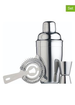 BarCraft 3-częściowy zestaw w kolorze srebrnym do koktajli ze sklepu Limango Polska w kategorii Naczynia - zdjęcie 187758458