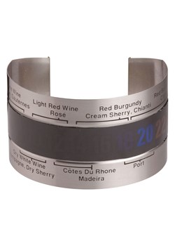 BarCraft Osłonka z termometrem w kolorze srebrno-czarnym do wina - wys. 4 x Ø 6 cm ze sklepu Limango Polska w kategorii Naczynia - zdjęcie 187758708