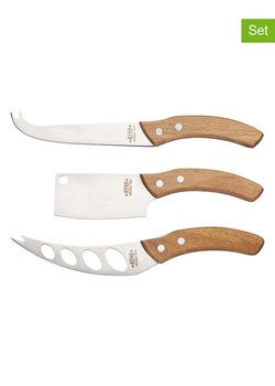 Artesa Noże (3 szt.) w kolorze srebrno-jasnobrązowym do sera ze sklepu Limango Polska w kategorii Naczynia - zdjęcie 187758855