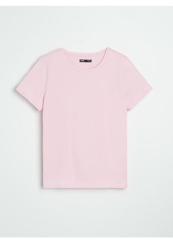 Sinsay - Bawełniana koszulka basic - różowy ze sklepu Sinsay w kategorii Bluzki damskie - zdjęcie 187760747