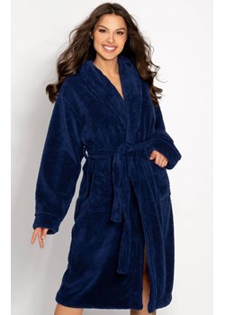Elegancki szlafrok damski ciepły Josephine Long, Kolor granatowy, Rozmiar S, Momenti per me ze sklepu Primodo w kategorii Szlafroki damskie - zdjęcie 187761699