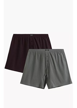 2-pack bokserki męskie luźne 2MBX-054-WIN/KHA, Kolor burgund-khaki, Rozmiar L, ATLANTIC ze sklepu Intymna w kategorii Majtki męskie - zdjęcie 187761786