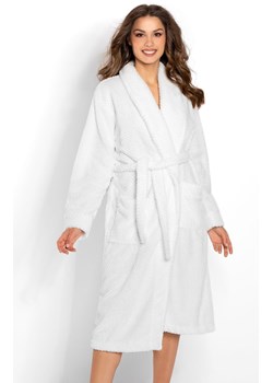 Szlafrok damski z kołnierzem szalowym kremowy Magnolia Cream, Kolor kremowy, Rozmiar S, Momenti per me ze sklepu Intymna w kategorii Szlafroki damskie - zdjęcie 187761835