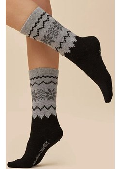 Wełniane skarpetki damskie czarno-szare SW070, Kolor czarno-szary, Rozmiar 35-38, Gabriella ze sklepu Intymna w kategorii Skarpetki damskie - zdjęcie 187761975