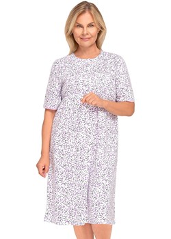 Bawełniana koszula nocna damska Basia I 263 24, Kolor biało-fioletowy, Rozmiar M, MARTEL ze sklepu Intymna w kategorii Koszule nocne - zdjęcie 187762057