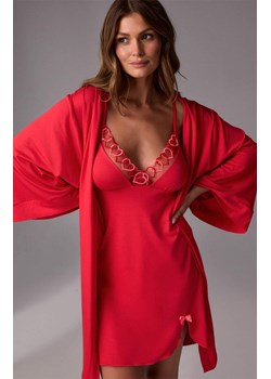 Marilyn peniuar z włóknem bambusowym Love Story, Kolor czerwony, Rozmiar M/L, Marilyn ze sklepu Intymna w kategorii Szlafroki damskie - zdjęcie 187762105