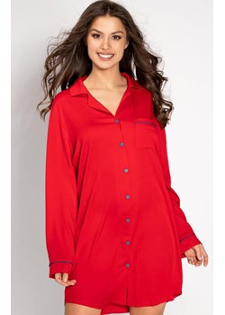 Damska koszula nocna rozpinana The One, Kolor czerwony, Rozmiar S, Momenti per me ze sklepu Intymna w kategorii Koszule nocne - zdjęcie 187762139