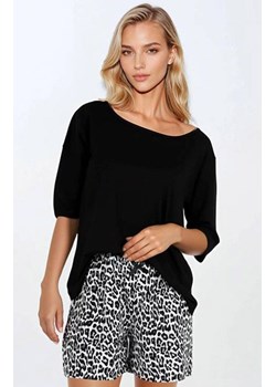 Piżama damska krótkie spodenki Wild &amp; Beautiful, Kolor czarny-wzór, Rozmiar S, Momenti per me ze sklepu Intymna w kategorii Piżamy damskie - zdjęcie 187762247