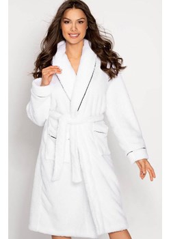 Ciepły szlafrok damskie Madame, Kolor biały, Rozmiar 3XL, Momenti per me ze sklepu Intymna w kategorii Szlafroki damskie - zdjęcie 187762305