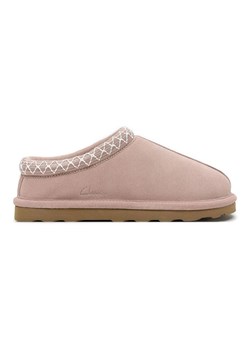 Clarks Skórzane kapcie w kolorze jasnoróżowym ze sklepu Limango Polska w kategorii Kapcie damskie - zdjęcie 187762668