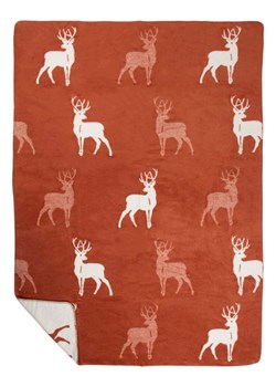 Mars &amp; More Pled &quot;Deer&quot; w kolorze pomarańczowo-białym - 200 x 150 cm ze sklepu Limango Polska w kategorii Tekstylia - zdjęcie 187765935