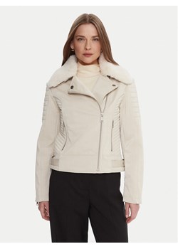 Guess Ramoneska W5BL35 W2820 Écru Regular Fit ze sklepu MODIVO w kategorii Kurtki damskie - zdjęcie 187766216