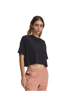 Damski t-shirt crop-top Under Armour UA Rival SS - czarny ze sklepu Sportstylestory.com w kategorii Bluzki damskie - zdjęcie 187766528