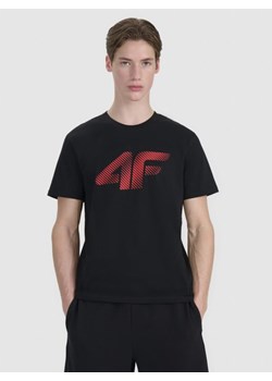 Męski t-shirt z nadrukiem 4F 4FWMM00TTSHM2257 - czarny ze sklepu Sportstylestory.com w kategorii T-shirty męskie - zdjęcie 187766577