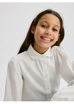 Reserved - Koszula z cyrkoniami - złamana biel ze sklepu Reserved w kategorii Koszule dziewczęce - zdjęcie 187766905