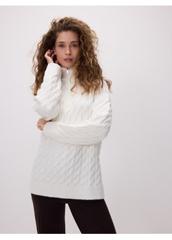 Reserved - Sweter z zapięciem na zamek - kremowy ze sklepu Reserved w kategorii Swetry damskie - zdjęcie 187766917