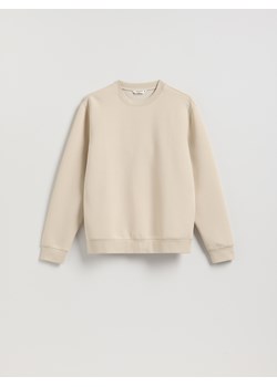 Reserved - Bluza regular z bawełną - kremowy ze sklepu Reserved w kategorii Bluzy damskie - zdjęcie 187766938