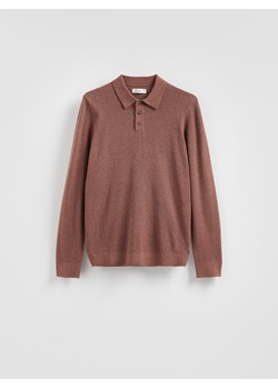 Reserved - Sweter polo z bawełną - jasnofioletowy ze sklepu Reserved w kategorii Swetry męskie - zdjęcie 187766967