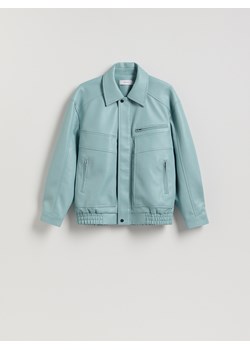 Reserved - Kurtka z imitacji skóry - jasnoniebieski ze sklepu Reserved w kategorii Kurtki damskie - zdjęcie 187767019