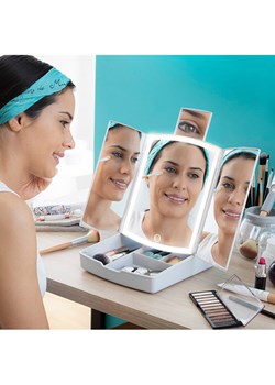 InnovaGoods Składane lusterko LED 3w1 - 38,5 x 33,5 x 29 cm ze sklepu Limango Polska w kategorii Lustra - zdjęcie 187770687