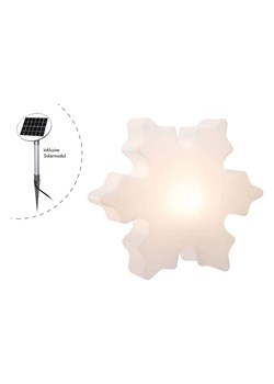 8 seasons Dekoracyjna lampa solarna LED &quot;Shining Crystal&quot; w kolorze białym - Ø 40 cm ze sklepu Limango Polska w kategorii Oświetlenie - zdjęcie 187772057