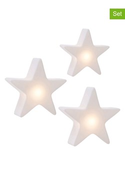 8 seasons Dekoracyjne lampy LED (3 szt.) &quot;Star&quot; w kolorze białym ze sklepu Limango Polska w kategorii Oświetlenie - zdjęcie 187772307