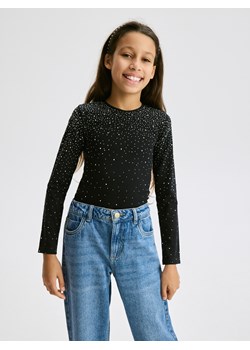 Reserved - Bluzka z cyrkoniami - czarny ze sklepu Reserved w kategorii Bluzki dziewczęce - zdjęcie 187773039