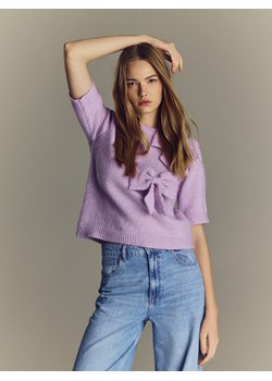 Reserved - Sweter z kokardami - fioletowy ze sklepu Reserved w kategorii Swetry damskie - zdjęcie 187773136