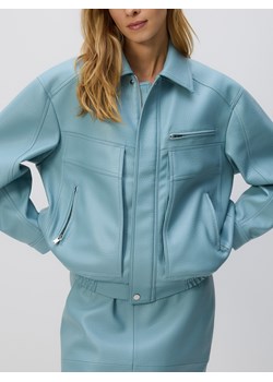 Reserved - Kurtka z imitacji skóry - jasnoniebieski ze sklepu Reserved w kategorii Kurtki damskie - zdjęcie 187773187