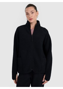 Damski polar szerpa rozpinany bez kaptura 4F 4FWAW25TFLEF328 - czarny ze sklepu Sportstylestory.com w kategorii Bluzy damskie - zdjęcie 187773346