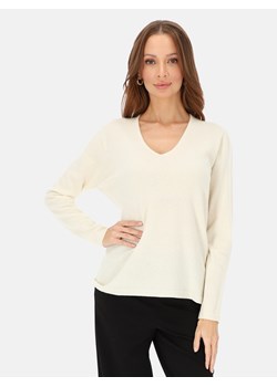 Beżowy sweter z wełną i kaszmirem L’AF Nomi ze sklepu Eye For Fashion w kategorii Swetry damskie - zdjęcie 187773987