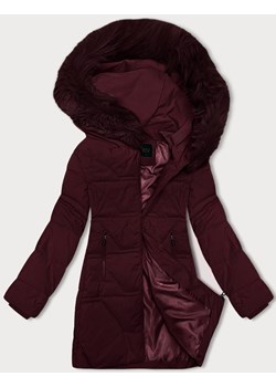Zimowa kurtka damska z kapturem J Style bordowa (16M9099-06) ze sklepu goodlookin.pl w kategorii Kurtki damskie - zdjęcie 187774259