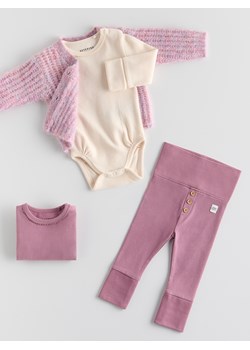 Reserved - Bawełniane body 2 pack - jasnofioletowy ze sklepu Reserved w kategorii Body niemowlęce - zdjęcie 187774467