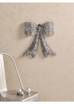 Sinsay - Dekoracja świąteczna w kształcie kokardy - srebrny ze sklepu Sinsay w kategorii Dekoracje bożonarodzeniowe - zdjęcie 187775179