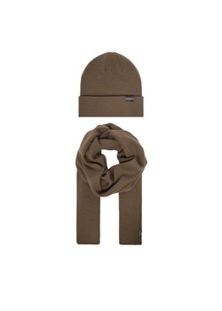 Zestaw Szalik i Czapka Jack & Jones 12163827 Brązowy ze sklepu eobuwie.pl w kategorii Czapki zimowe męskie - zdjęcie 187775406