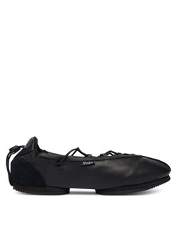 Baleriny Polo Ralph Lauren Blrna Lce Up 804P08221001 Czarny ze sklepu eobuwie.pl w kategorii Balerinki - zdjęcie 187775448