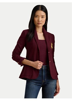LAUREN RALPH LAUREN Marynarka 200797305029 Bordowy Slim Fit ze sklepu MODIVO w kategorii Marynarki damskie - zdjęcie 187775918