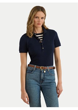 LAUREN RALPH LAUREN Polo 200679219028 Granatowy Regular Fit ze sklepu MODIVO w kategorii Bluzki damskie - zdjęcie 187775939
