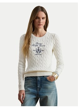 LAUREN RALPH LAUREN Sweter 200P03508003 Biały Slim Fit ze sklepu MODIVO w kategorii Swetry damskie - zdjęcie 187776059