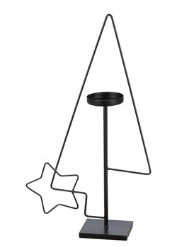 GILDE Świecznik &quot;Star in Tree&quot; w kolorze czarnym - 33 x 57 x 10 cm ze sklepu Limango Polska w kategorii Świeczniki - zdjęcie 187777219
