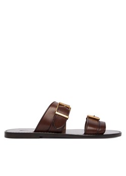 Klapki Polo Ralph Lauren 818P01589003 Brązowy ze sklepu eobuwie.pl w kategorii Klapki damskie - zdjęcie 187777908