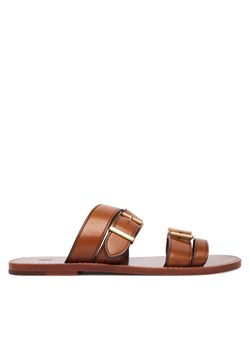 Klapki Polo Ralph Lauren 818P01589001 Brązowy ze sklepu eobuwie.pl w kategorii Klapki damskie - zdjęcie 187777928