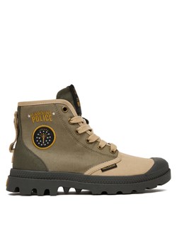 Trapery Palladium Pampa Hawkins Police 94624-308-M Zielony ze sklepu eobuwie.pl w kategorii Workery damskie - zdjęcie 187777965