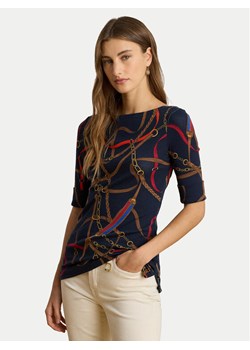 LAUREN RALPH LAUREN Bluzka 200P03722001 Granatowy Slim Fit ze sklepu MODIVO w kategorii Bluzki damskie - zdjęcie 187778286