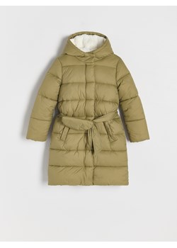 Reserved - Pikowany płaszcz z ociepleniem - zielony ze sklepu Reserved w kategorii Płaszcze dziewczęce - zdjęcie 187778718
