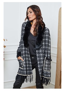 So Cachemire Kardigan &quot;Escape&quot; w kolorze czarno-białym ze sklepu Limango Polska w kategorii Swetry damskie - zdjęcie 187779279