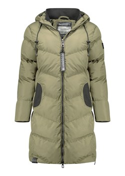 Geographical Norway Płaszcz zimowy &quot;Bonus&quot; w kolorze khaki ze sklepu Limango Polska w kategorii Kurtki damskie - zdjęcie 187779336
