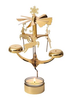 moses. Karuzela na podgrzewacze w kolorze złotym - wys. 21 cm ze sklepu Limango Polska w kategorii Świeczniki - zdjęcie 187779508